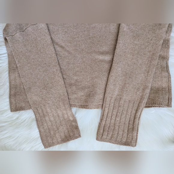 NWOT Madewell camel drop shoulder oversized boxy wide sleeve ribbed knit cuffs - Picture 9 of 14